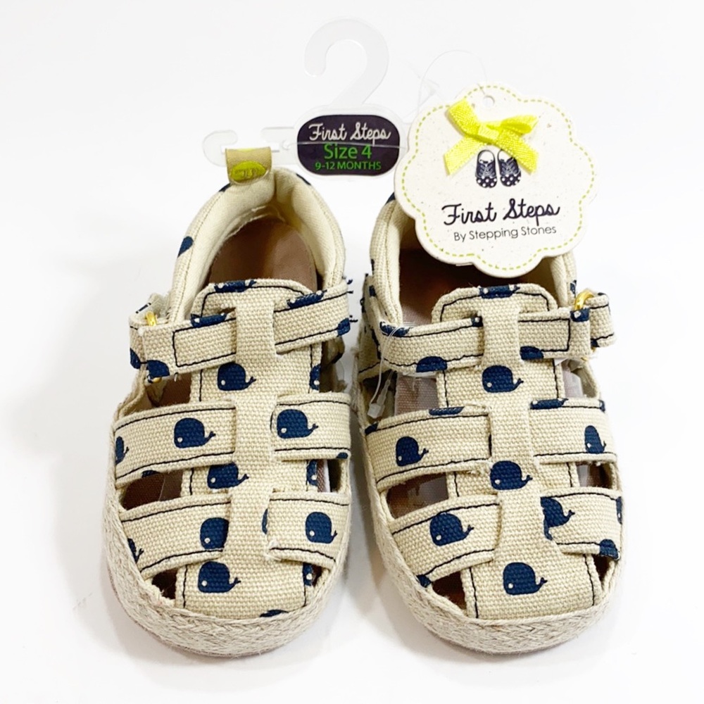 First steps by stepping stones whale print shoes 4